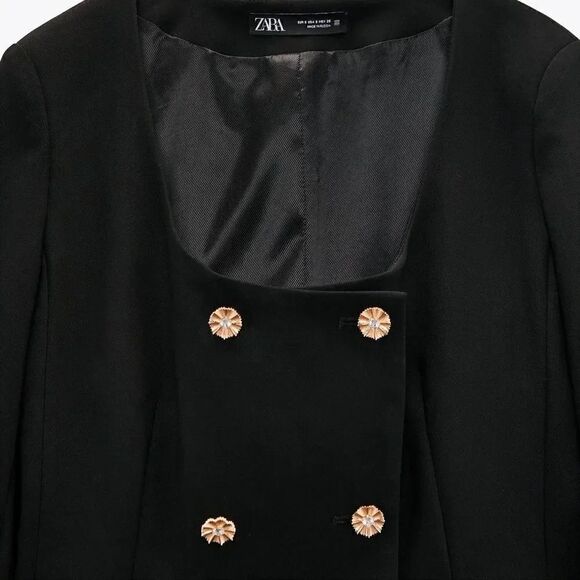 LAST 1! ZARA JEWEL BUTTON BLAZER DRESS - Picture 8 of 10